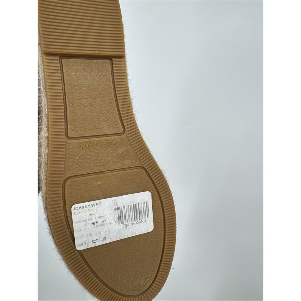 Johnny Was Embroidered Pansies & Flowers Madrid Slip On Espadrille Shoes Sz 39 - Picture 6 of 6